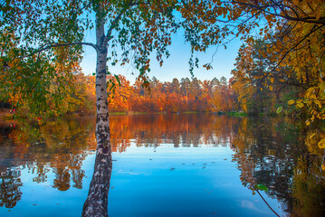 Autumn beautiful lake