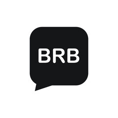 BRB talk icon design vector illustration