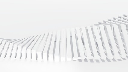 Futuristic white architecture background 3d render