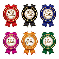 Collection The Best Seller of promotional labels in various colors 