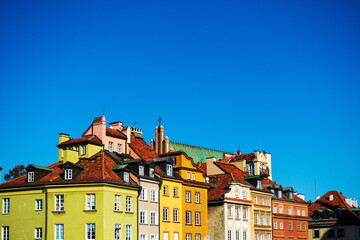 Fototapeta premium Street view of Warsaw, Poland
