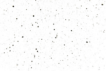 Black and gray spots against white. Bigger blurred grey spots and smaller spots or particles on white. Spotted abstract background.