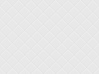 Square tiles seamless pattern. White ceramic tile background.