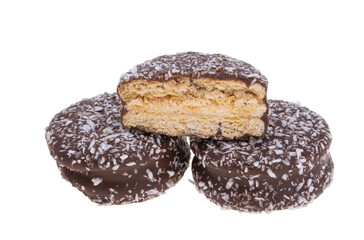 chocolate covered cookies with marshmallows