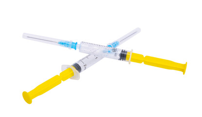 medical syringe isolated