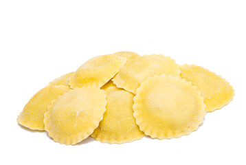 ravioli with spinach and ricotta isolated