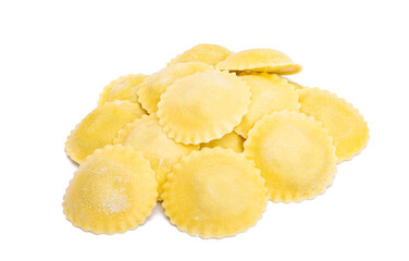 ravioli with spinach and ricotta isolated