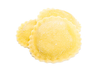 ravioli with spinach and ricotta isolated