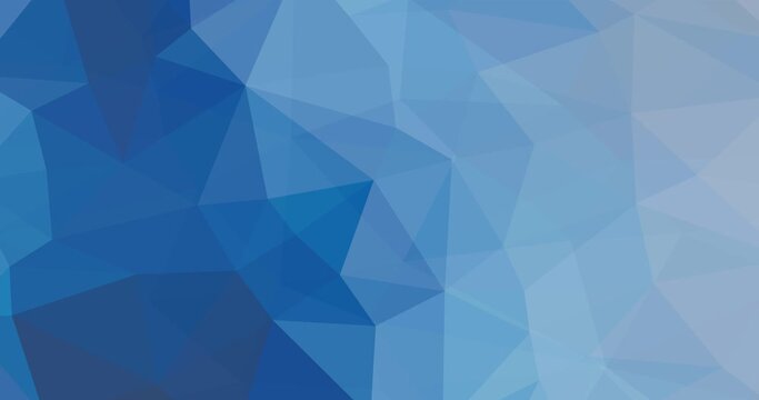 3d polygon abstract triangle background animation with bluish theme