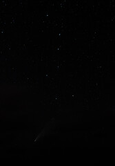big dipper with neowise comet