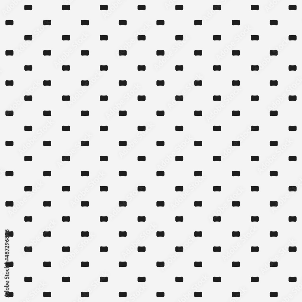 Poster Little black squares with polka dots. Vector pattern.