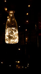Fairy lights in a bottle.