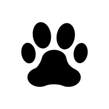 Pawprint icon. Dog or cat footprint. Home pet. Vector on isolated white background. EPS 10