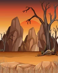 Savannenwaldszene mit toten Bäumen © blueringmedia