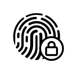 Fingerprint id icon. Touch id. Scanner. Security for phone or computer. Vector on isolated white background. EPS 10