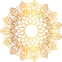 Mandala royal design, golden flower decoration art, background design and pattern