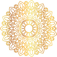 Mandala royal design, golden flower decoration art, background design and pattern