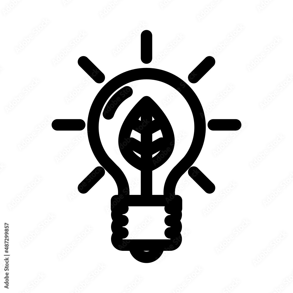 Wall mural Eco bulb icon