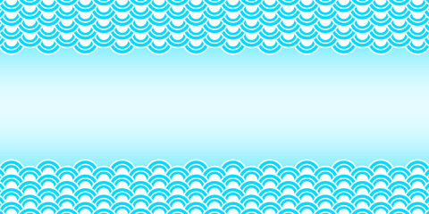 Light blue and white wave pattern