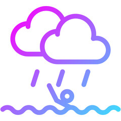 Floods disaster icon