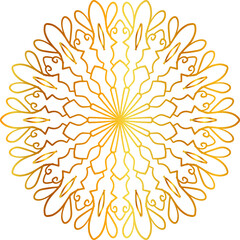 Mandala royal design, golden flower decoration art, background design and pattern