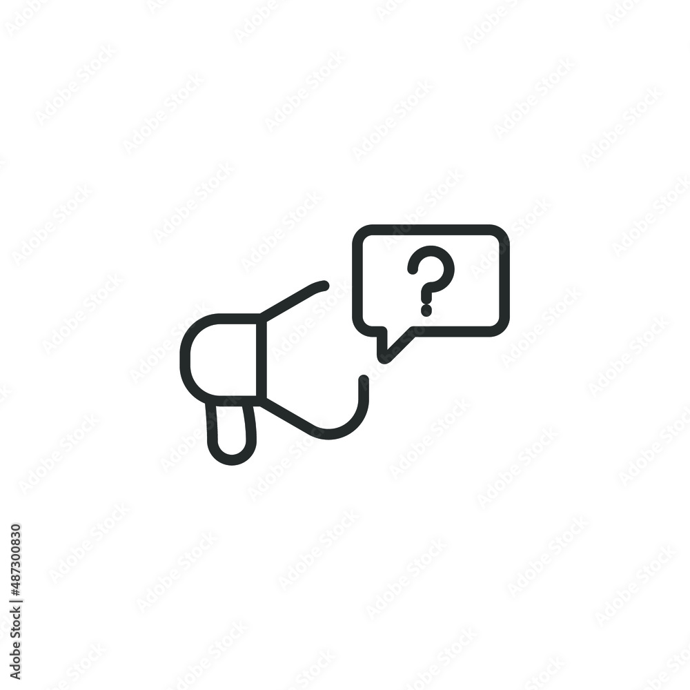 Poster simple vector icon question editable. isolated on white background.
