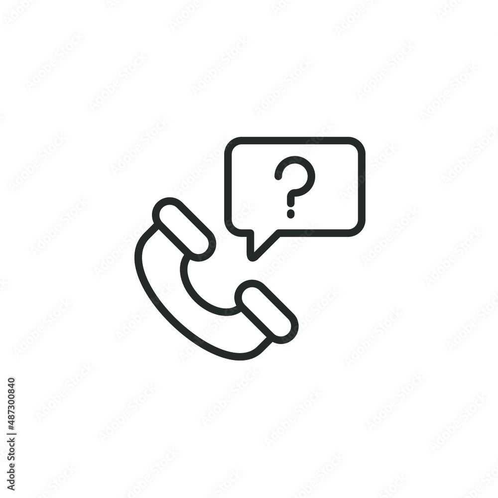 Poster simple vector icon question editable. isolated on white background.