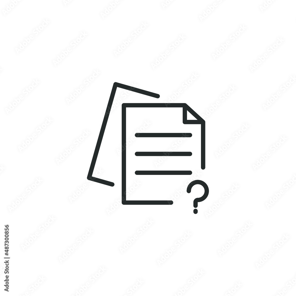 Poster simple vector icon question editable. isolated on white background.
