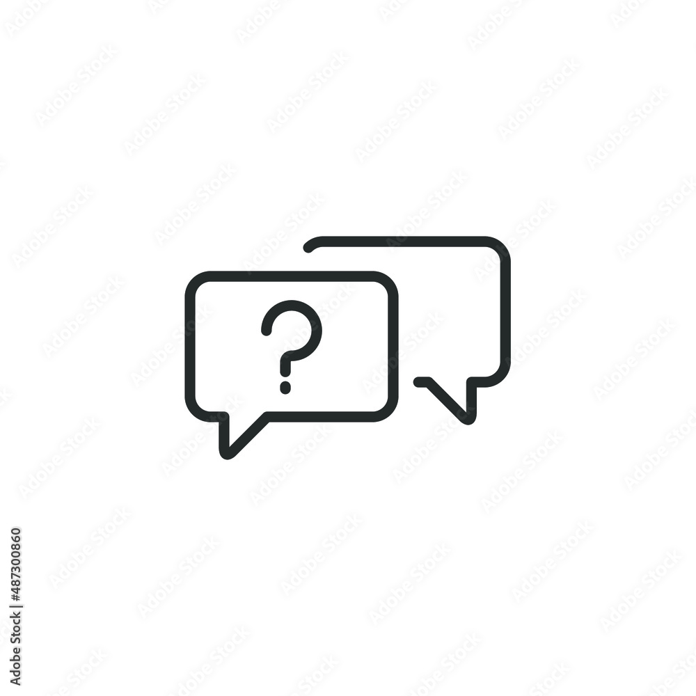Poster simple vector icon question editable. isolated on white background.