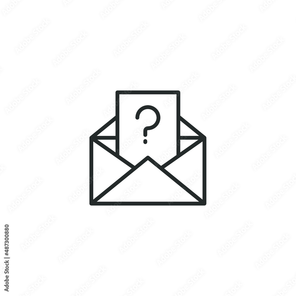 Poster simple vector icon question editable. isolated on white background.