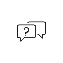 simple vector icon question editable. isolated on white background. 