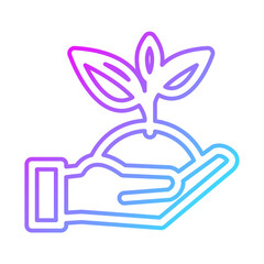 Plant in hand icon