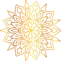 Mandala royal design, golden flower decoration art, background design and pattern