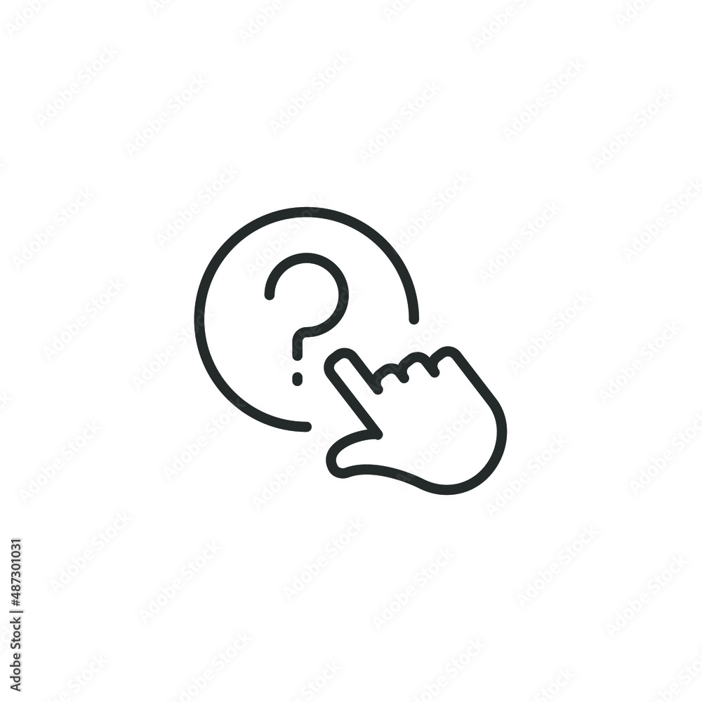Poster simple vector icon question editable. isolated on white background.