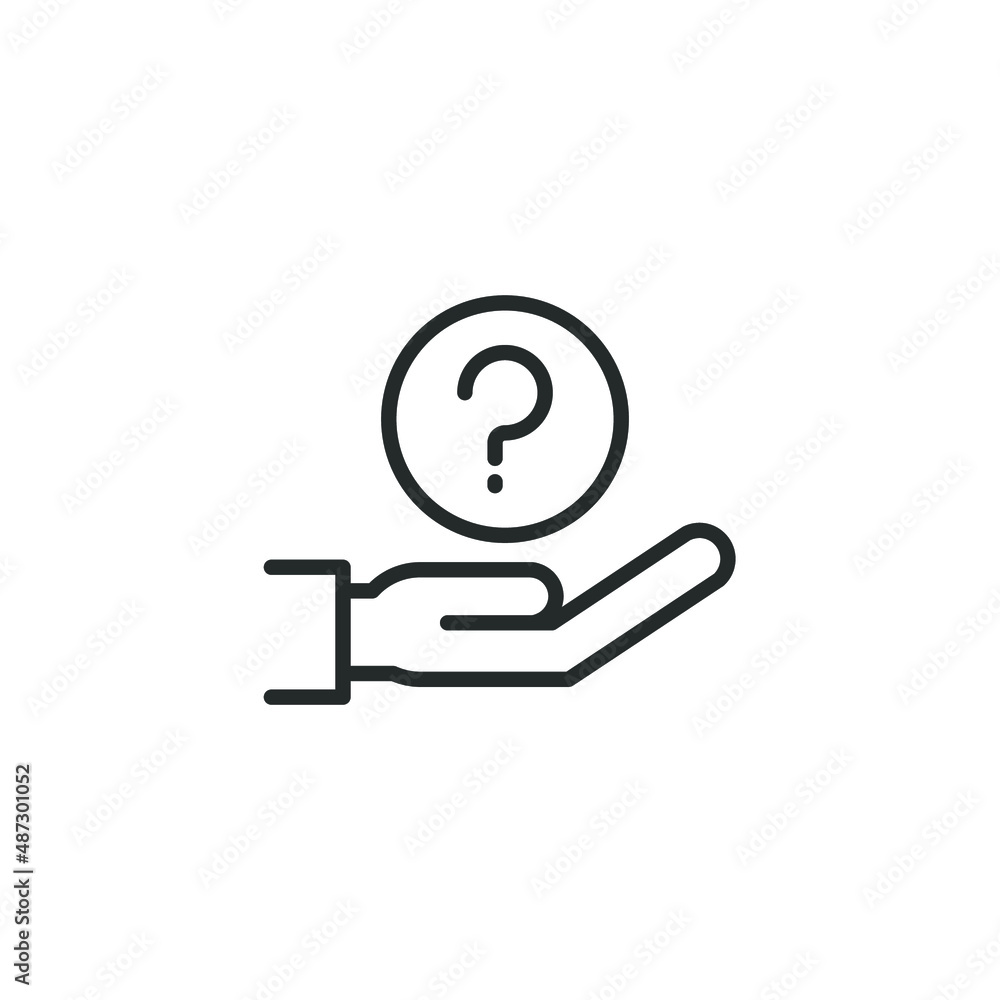Poster simple vector icon question editable. isolated on white background.