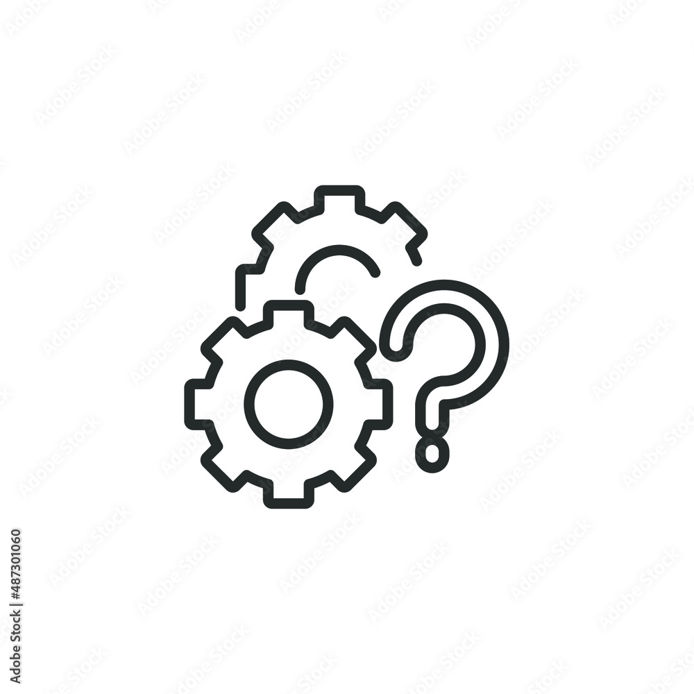 Poster simple vector icon question editable. isolated on white background.
