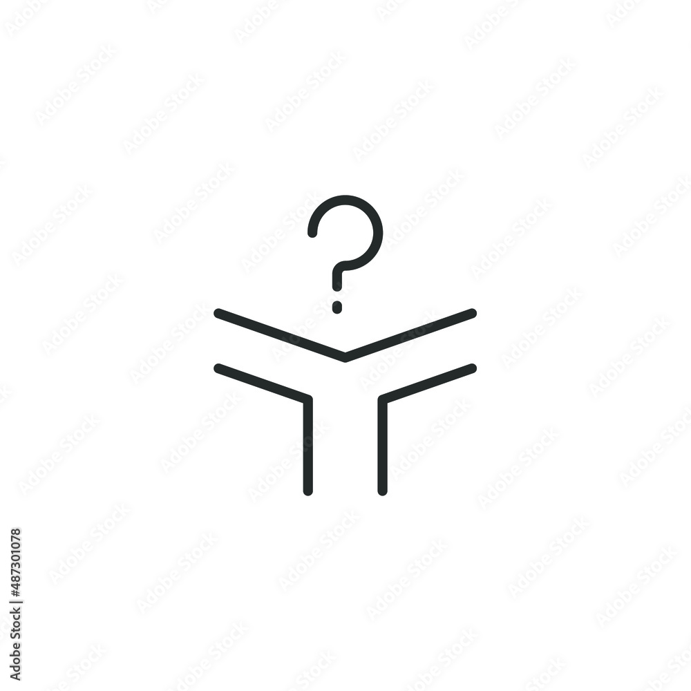 Poster simple vector icon question editable. isolated on white background.