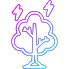Thunder tree icon