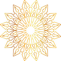 Mandala royal design, golden flower decoration art, background design and pattern