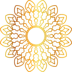 Mandala royal design, golden flower decoration art, background design and pattern