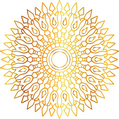 Mandala royal design, golden flower decoration art, background design and pattern