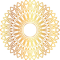 Mandala design, golden flower art, decoration, wedding, vintage