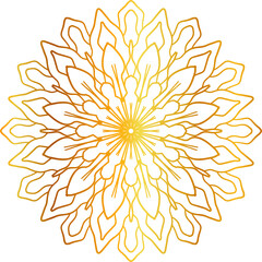 Mandala design, golden flower art, decoration, wedding, vintage