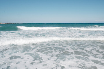 sea waves with white foam