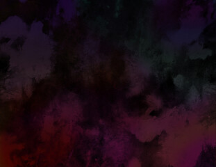 Abstract multicolor dynamic background with creative splashes and shabby brush strokes effect.