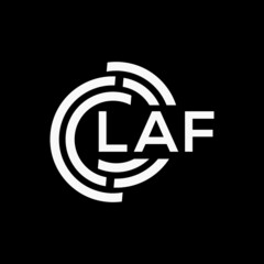 LAF letter logo design on black background.LAF creative initials letter logo concept.LAF vector letter design.