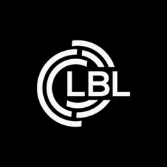 LBL letter logo design on black background.LBL creative initials letter logo concept.LBL vector letter design.