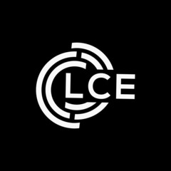 LCE letter logo design on black background.LCE creative initials letter logo concept.LCE vector letter design.