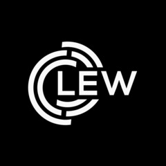 LEW letter logo design on black background.LEW creative initials letter logo concept.LEW vector letter design. © Faisal