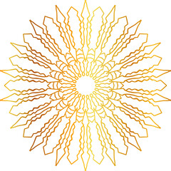 Mandala design, golden flower art, decoration, wedding, vintage